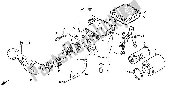 All parts for the Air Cleaner of the Honda TRX 420 FA Fourtrax Rancher AT 2011