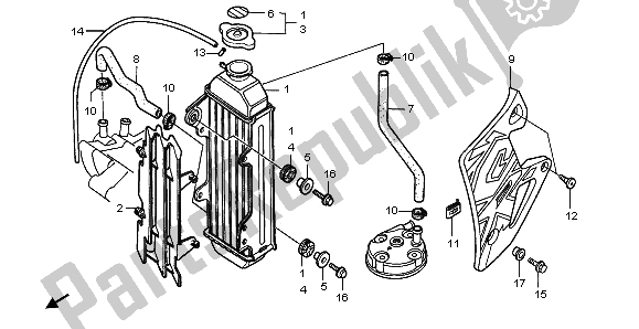 Todas las partes para Radiador de Honda CR 80 RB LW 1997