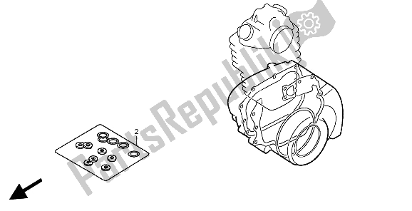 All parts for the Eop-2 Gasket Kit B of the Honda TRX 350 FE Fourtrax 4X4 ES 2006