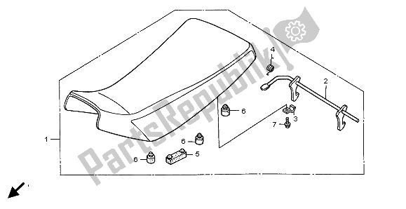 Wszystkie części do Siedzenie Honda TRX 500 FA Fourtrax Foreman 2001