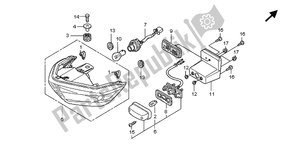 Todas las partes para Luz De La Cola de Honda CBR 125 RS 2005