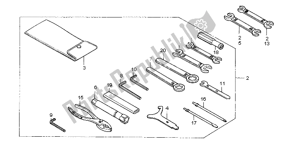 Toutes les pièces pour le Outils du Honda VT 600C 1999