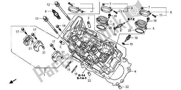 Todas las partes para Culata (delantera) de Honda VFR 1200F 2012