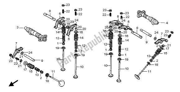 All parts for the Camshaft Valve of the Honda VT 600C 1996