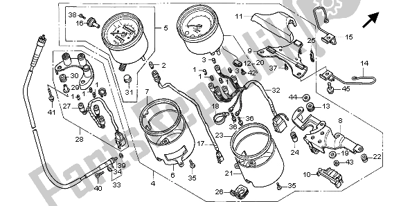 All parts for the Meter (eu) of the Honda VF 750C 1995