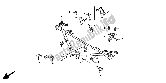 All parts for the Cowl Stay of the Honda GL 1800 2012