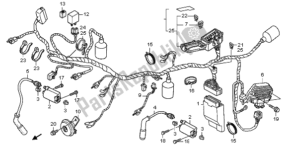 Todas las partes para Arnés De Cables de Honda XL 125V 2006