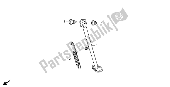 Tutte le parti per il In Piedi del Honda CRF 50F 2007