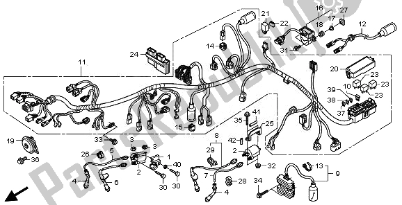 All parts for the Wire Harness of the Honda VT 750S 2011