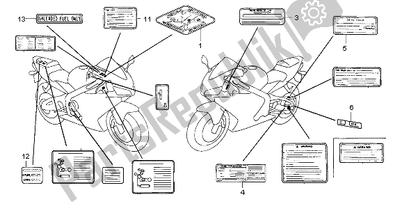 Tutte le parti per il Etichetta Di Avvertenza del Honda CBR 600 RR 2006