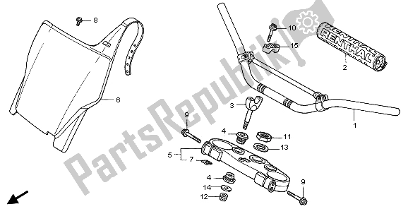 Tutte le parti per il Gestire Il Tubo E Il Ponte Superiore del Honda CR 250R 2006