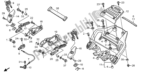 Alle onderdelen voor de Houd Reling Vast van de Honda ST 1300 2009