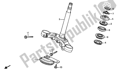 Toutes les pièces pour le Potence De Direction du Honda CBR 600F 1989