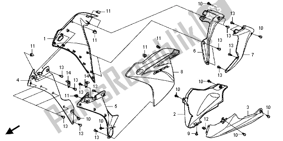 Wszystkie części do Pod Mask? Honda CBR 125 RS 2013