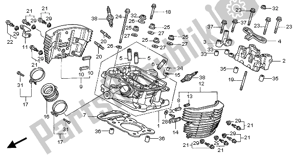 Todas las partes para Culata (trasera) de Honda VT 750C2 2001