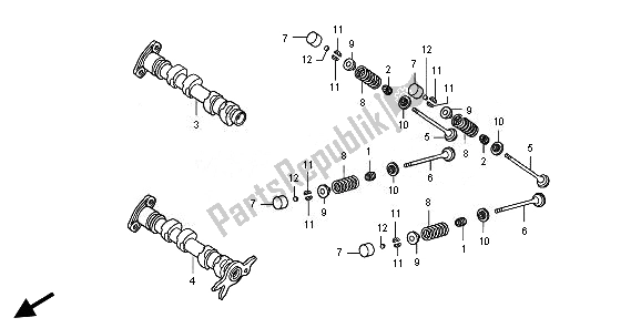 Wszystkie części do Wa? Ek Rozrz? Du I Zawór Honda FJS 400A 2011