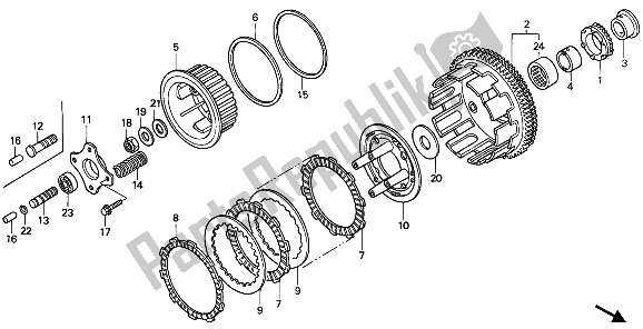 Tutte le parti per il Frizione del Honda CBR 600F 1992