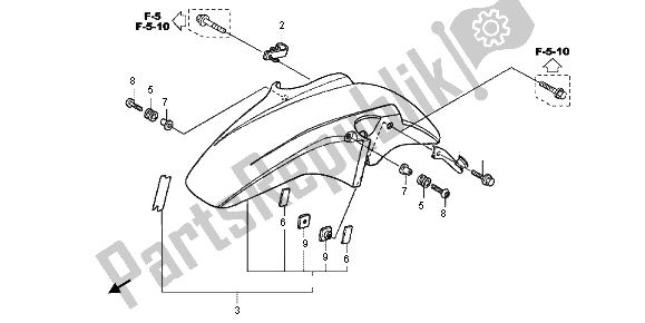 Wszystkie części do Przedni B? Otnik Honda CBF 1000 FS 2012