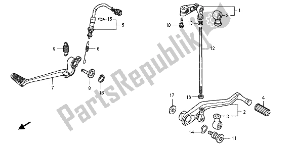 Todas las partes para Pedal de Honda VFR 1200F 2012