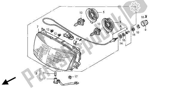 Todas las partes para Faro (eu) de Honda ST 1100 2000