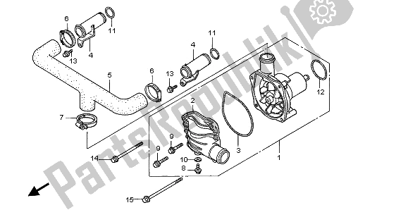 Tutte le parti per il Pompa Dell'acqua del Honda GL 1500C 1997