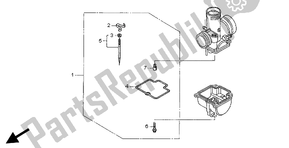 Todas las partes para Carburador O. P. Equipo de Honda CR 85R SW 2003