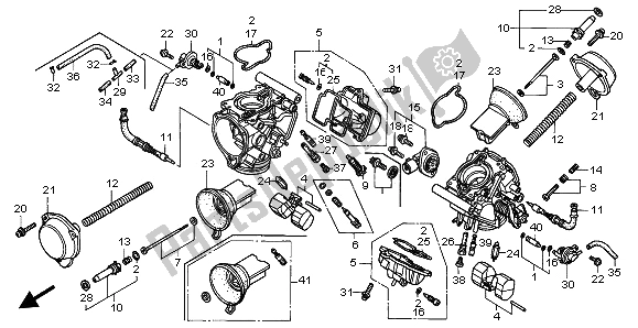 Todas las partes para Carburador (componentes) de Honda VTR 1000F 2002