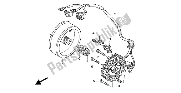 Todas las partes para Generador de Honda TRX 450 ER Sportrax 2009