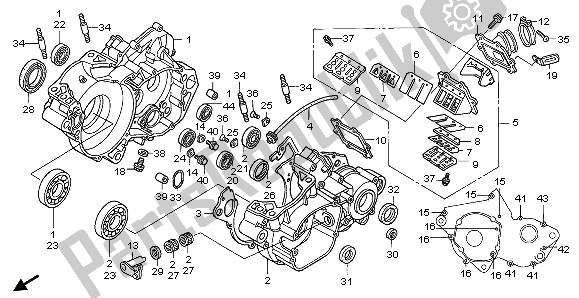 All parts for the Crankcase of the Honda CR 250R 2007