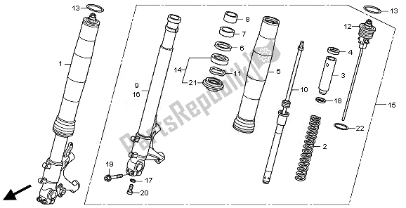 Todas las partes para Tenedor Frontal de Honda VFR 1200F 2011