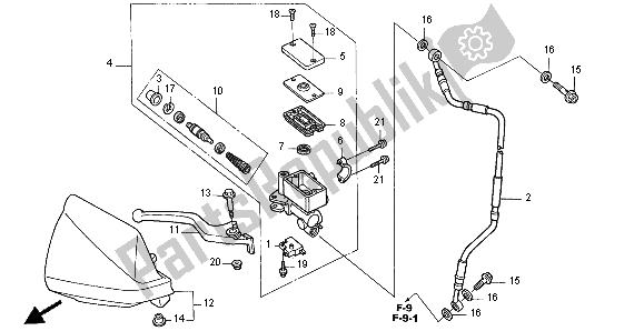 Todas las partes para Fr. Cilindro Maestro Del Freno de Honda XR 650R 2007