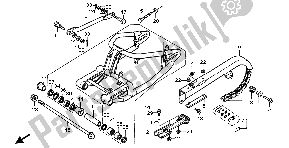 Todas las partes para Basculante de Honda VT 600C 1996