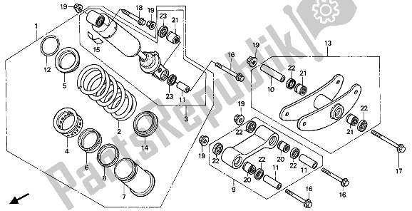 Todas las partes para Cojín Trasero de Honda CBR 600F 1992