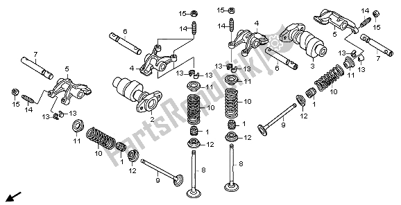 All parts for the Camshaft & Valve of the Honda NT 700V 2006