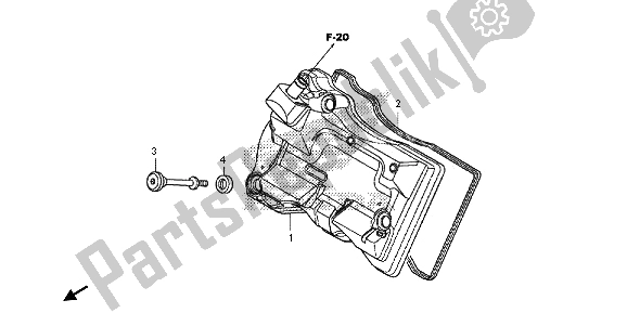 Tutte le parti per il Coperchio Della Testata del Honda NC 700 SA 2013