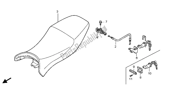 Todas las partes para Asiento de Honda CBR 1100 XX 2003