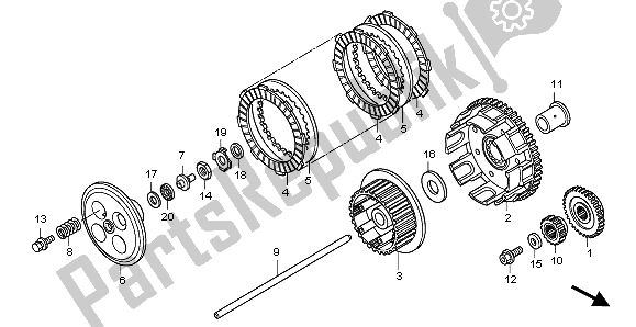 All parts for the Clutch of the Honda CRF 150 RB LW 2008