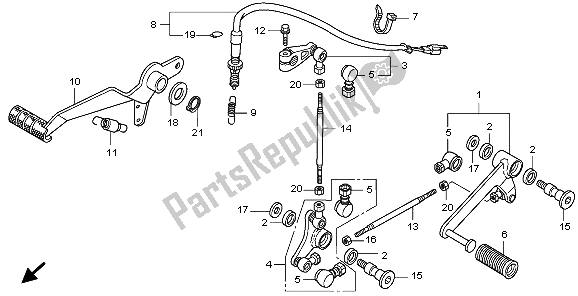 Tutte le parti per il Pedale del Honda CBF 1000 2009