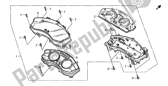 All parts for the Combination Meter of the Honda NSS 250A 2011