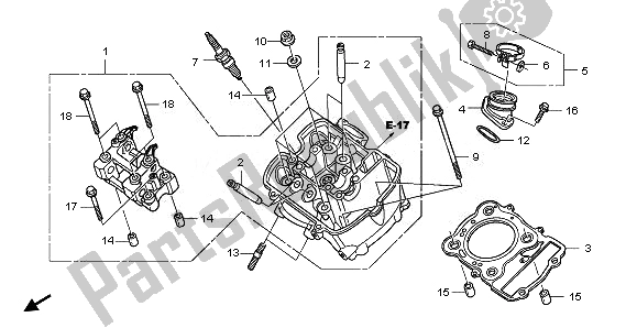 Tutte le parti per il Testata Anteriore del Honda NSA 700A 2008