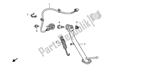 All parts for the Stand of the Honda NC 700 XA 2013