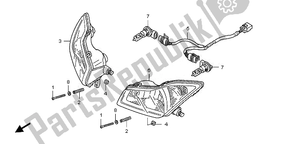 All parts for the Headlight of the Honda TRX 420 FA Fourtrax Rancher AT 2010
