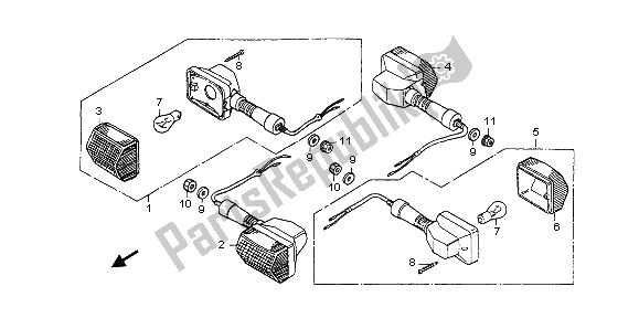 Todas las partes para Guiño de Honda NX 650 1999