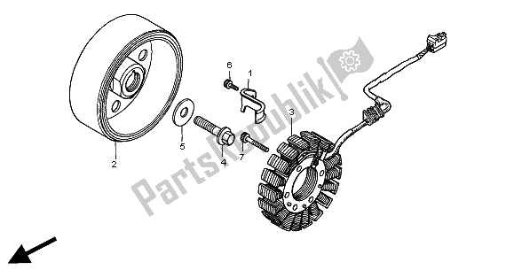 All parts for the Generator of the Honda CB 1100 SF 2000
