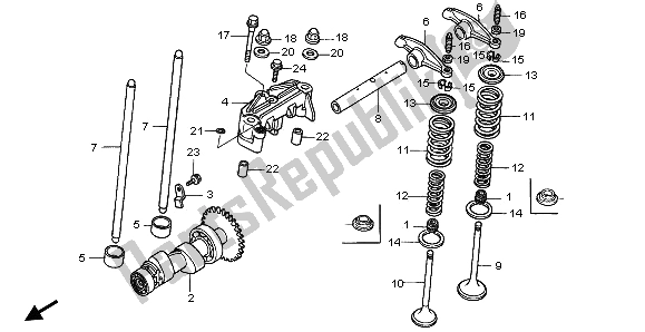 Todas las partes para árbol De Levas de Honda TRX 350 FE Fourtrax Rancher 4X4 ES 2002