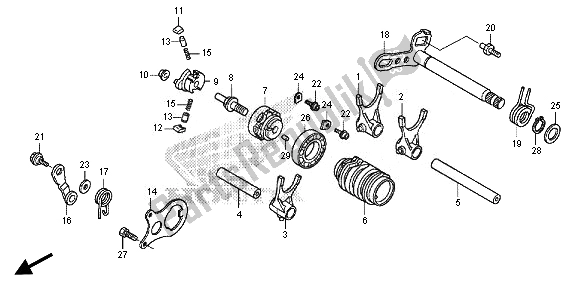 Todas las partes para Tambor De Cambio De Marchas de Honda CRF 150R SW 2014