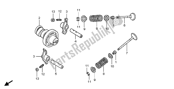 All parts for the Camshaft & Valve of the Honda FES 125A 2009