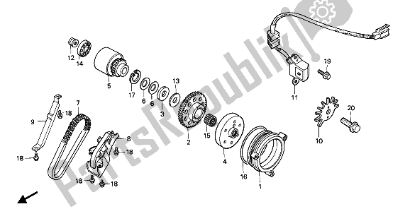 Tutte le parti per il Frizione Di Partenza del Honda CB 1000F 1993