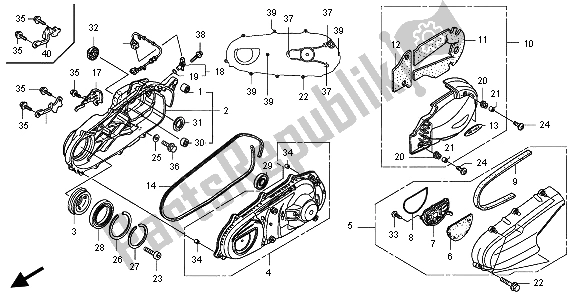 Toutes les pièces pour le Bras Oscillant du Honda FJS 400A 2009