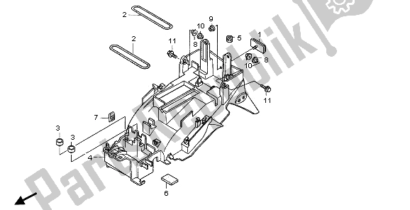 Todas las partes para Guardabarros Trasero de Honda CBR 1100 XX 2006